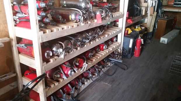 Fire Extinguisher Cylinder Storage Rack