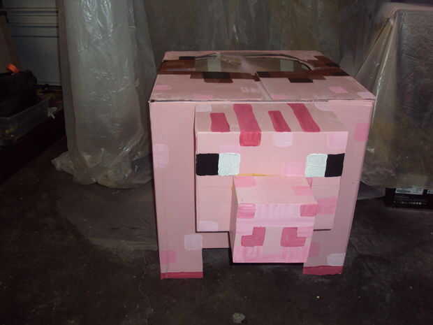 Montar Un Cerdo Minecraft Carton Halloween Traje De Steve Askix Com