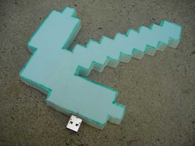 Piqueta De Diamante Real De Minecraft Usb Paso 4 Anadir El Usb Opcional Askix Com