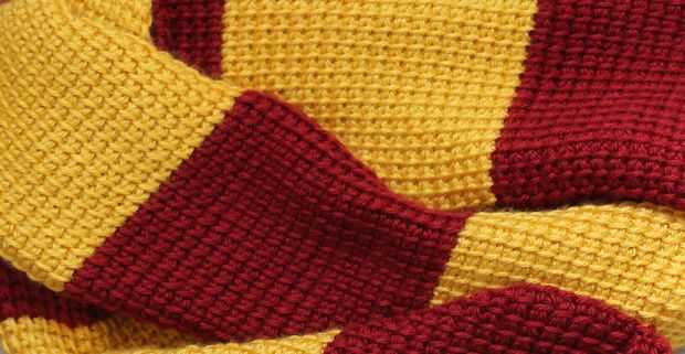 Bufanda gryffindor a crochet, Harry Potter