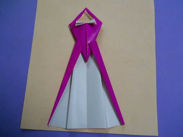 Tarjeta De Origami Vestido Paso 4 Askixcom