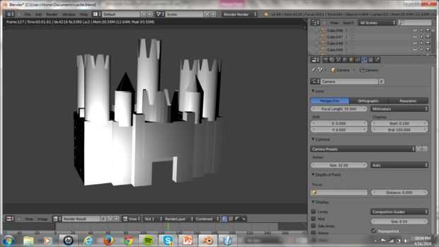 Dise o de un castillo 3d  en blender  askix com